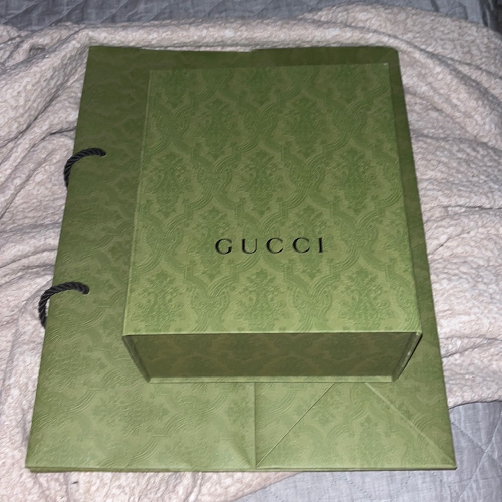 gucci bag and box